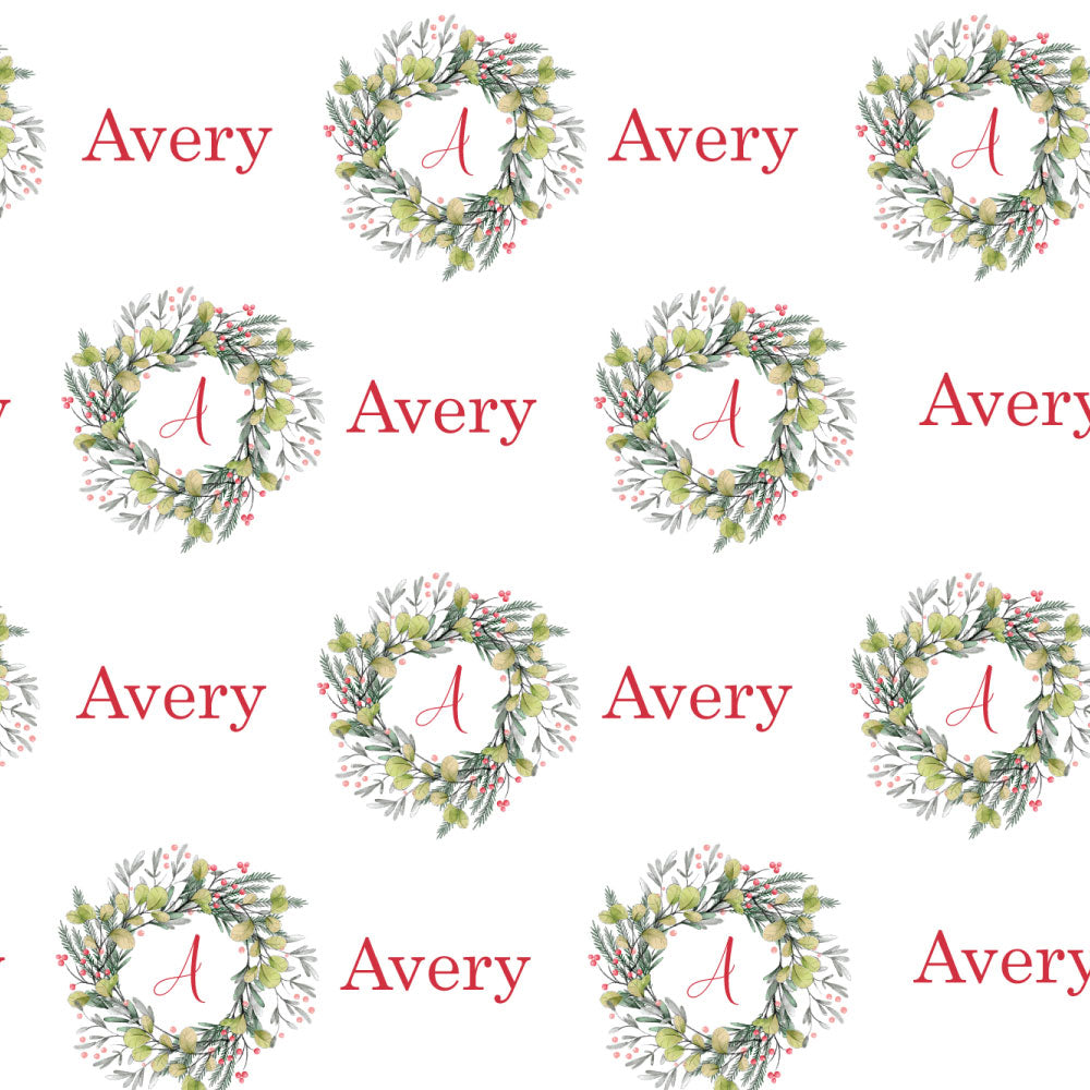 Christmas Wreath Personalised Blanket