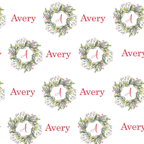 Christmas Wreath Personalised Blanket