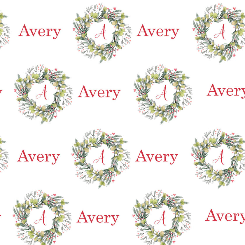 Christmas Wreath Personalised Blanket