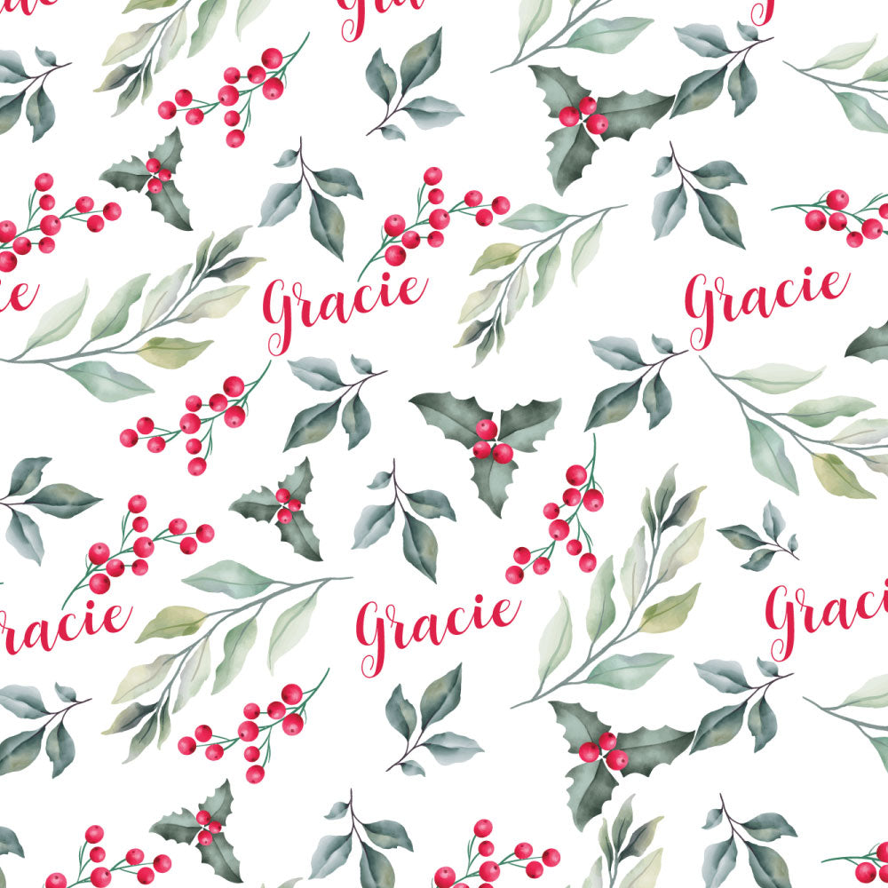 Christmas Mistletoe Personalised Blanket