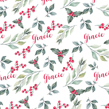 Christmas Mistletoe Personalised Blanket