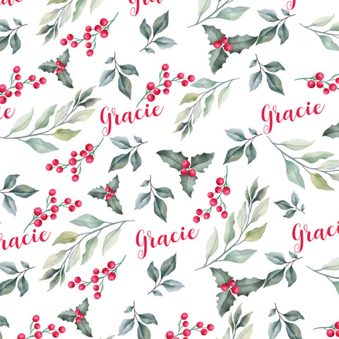 Christmas Mistletoe Personalised Blanket