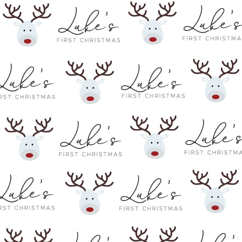 Christmas Reindeer Personalised Blanket
