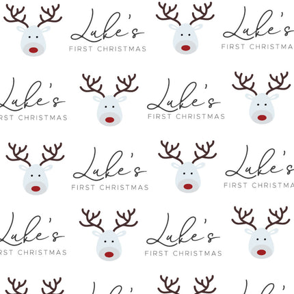 Christmas Reindeer Personalised Blanket