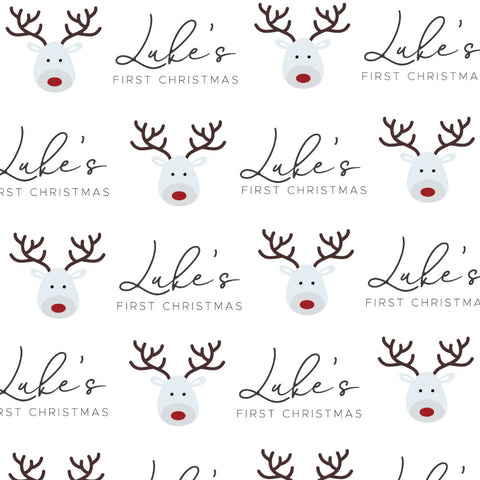 Christmas Reindeer Personalised Blanket