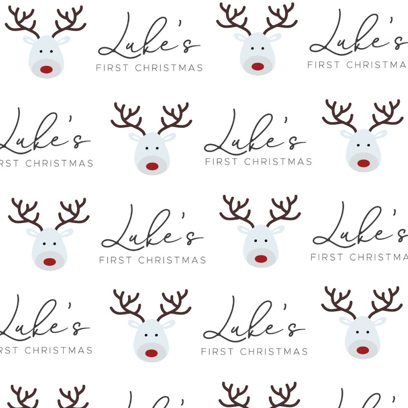 Christmas Reindeer Personalised Blanket