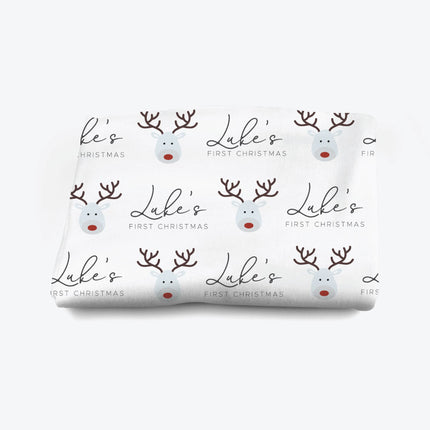 Christmas Reindeer Personalised Blanket